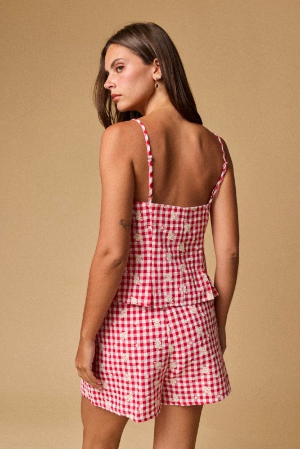 Gingham Front Tie Set