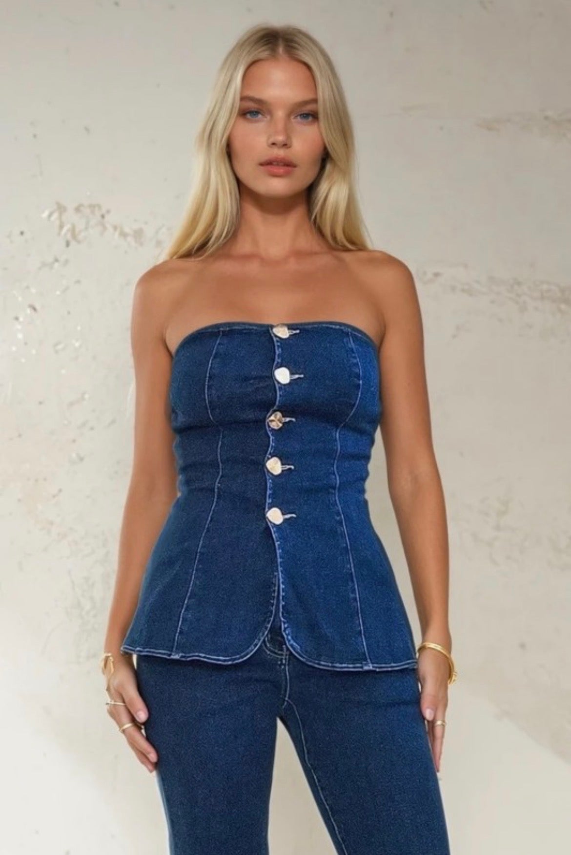 Denim Tube Top