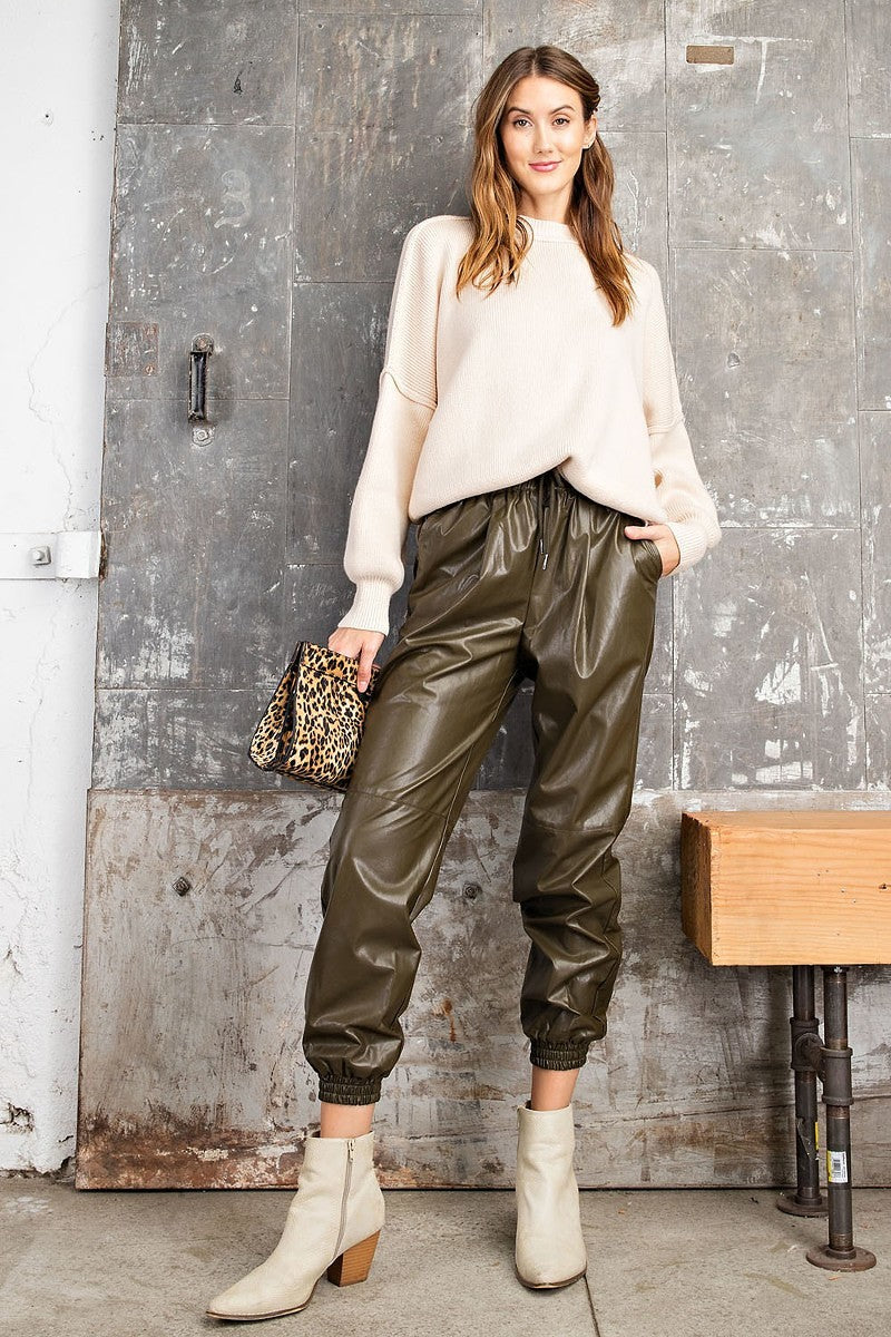 Leather Jogger Pant – D'Glamoont