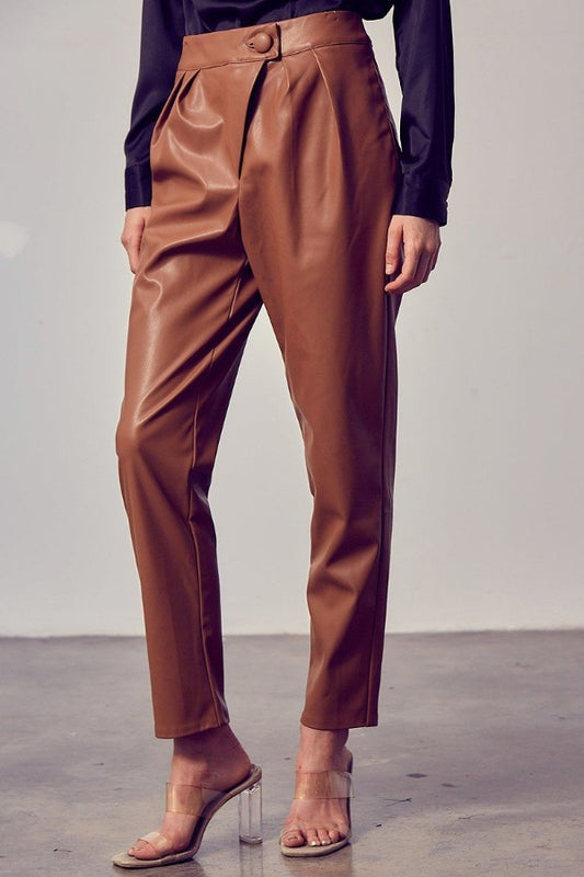 Mocha Leather Pants