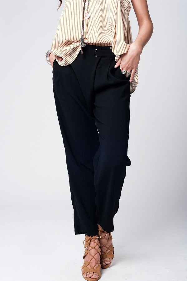 Black Wide Leg Trousers