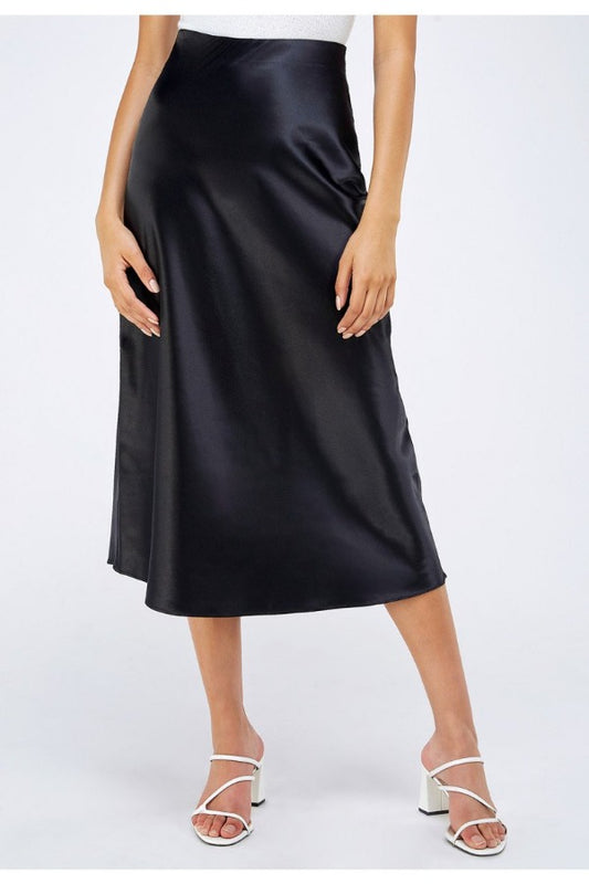 Satin Midi Skirt