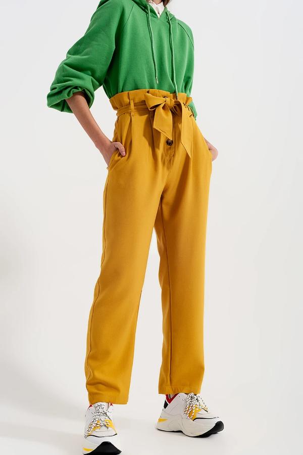 High Waist Paperbag Trousers